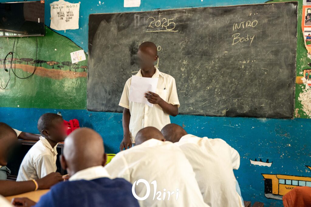 A boy narrates his aspirations during a session at the Kisumu Children's Remand Home